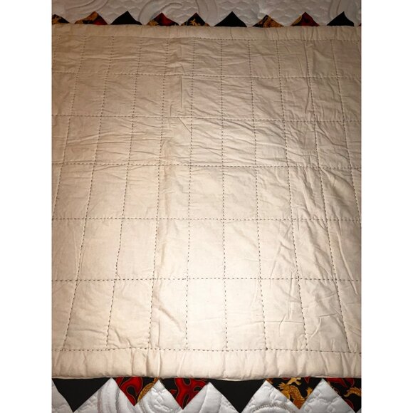 NEW Handmade Golden Dragon Quilt Flames Fire Cranston Print Hand Stitched 48x33" - Picture 11 of 11